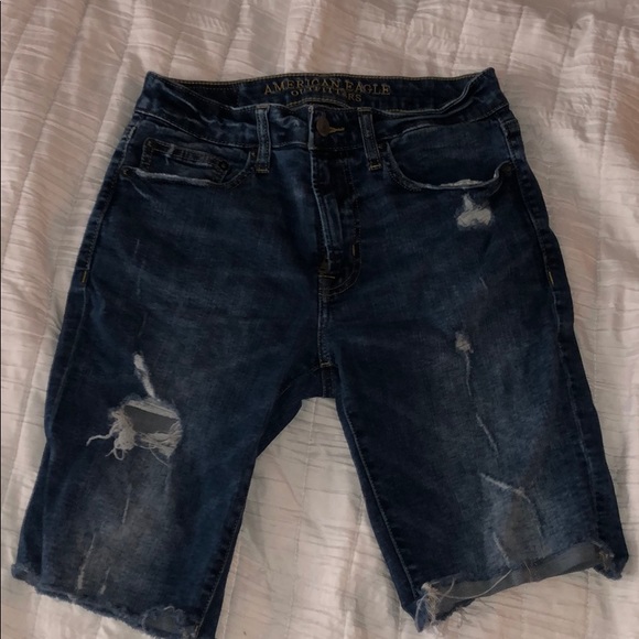 distressed jean shorts mens